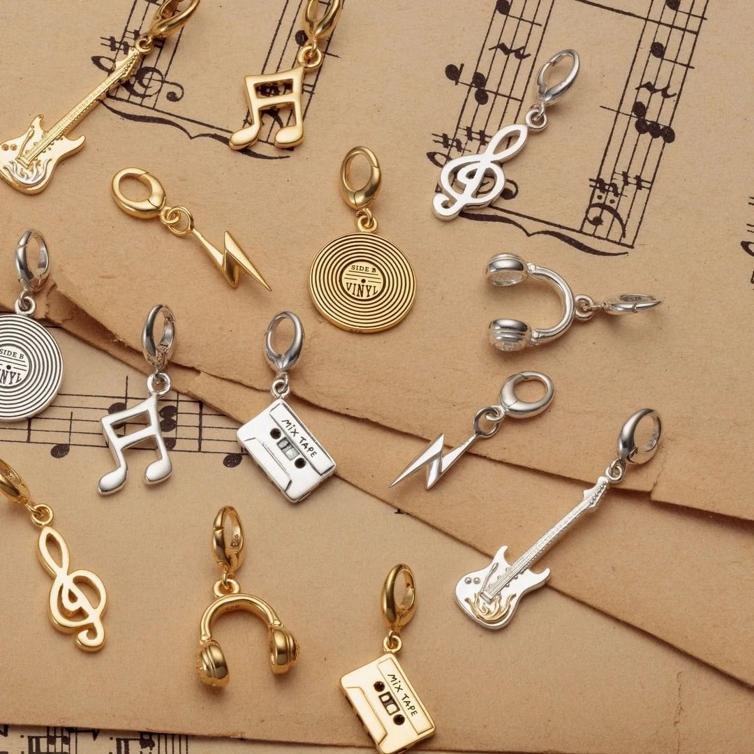 Silver Electric Guitar Charm CSEG