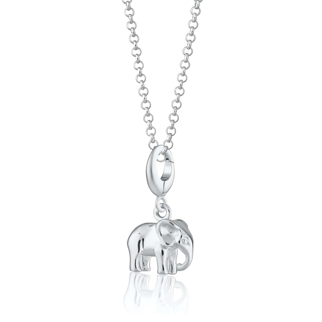 Silver Elephant Charm Necklace CNSEL-1