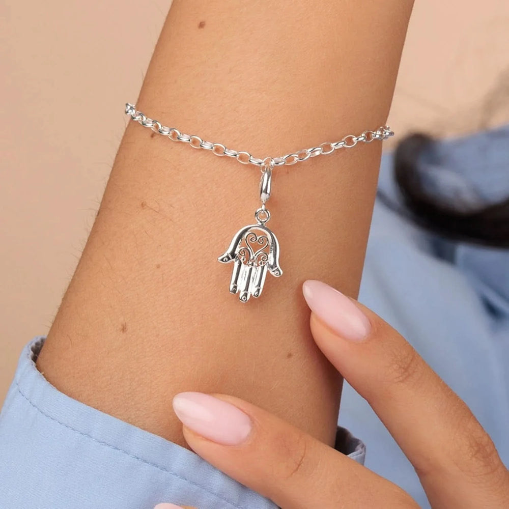 Silver Fatima Hand Charm CSHF
