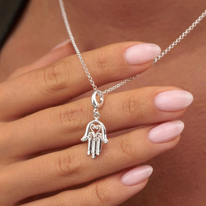 Silver Fatima Hand Charm CSHF