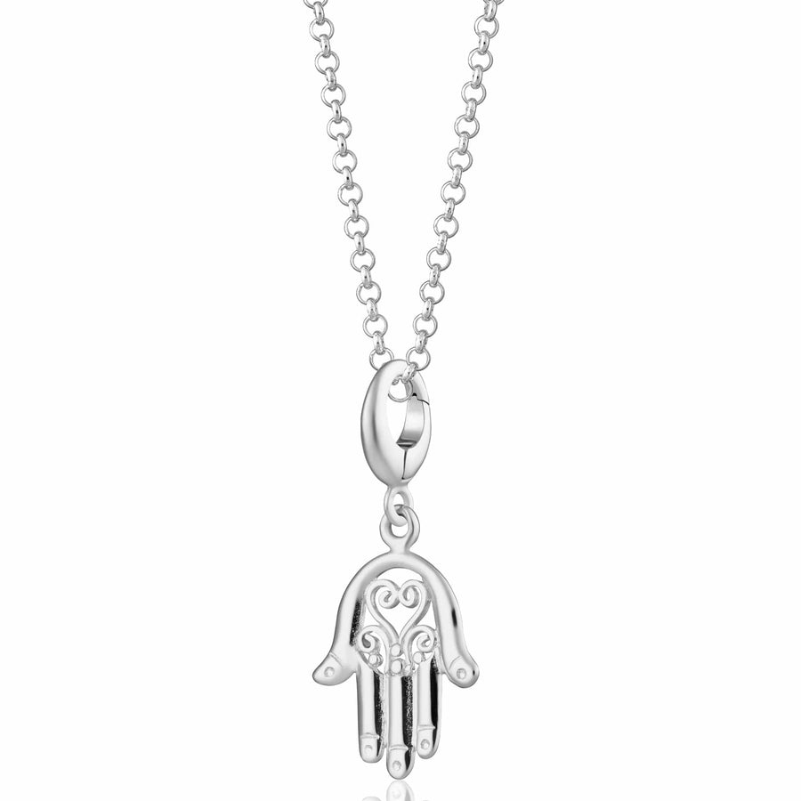 Silver Fatima Hand Necklace CNSHF-1
