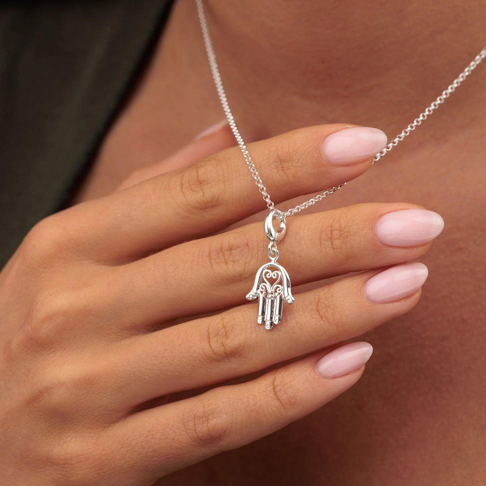 Silver Fatima Hand Necklace CNSHF-1
