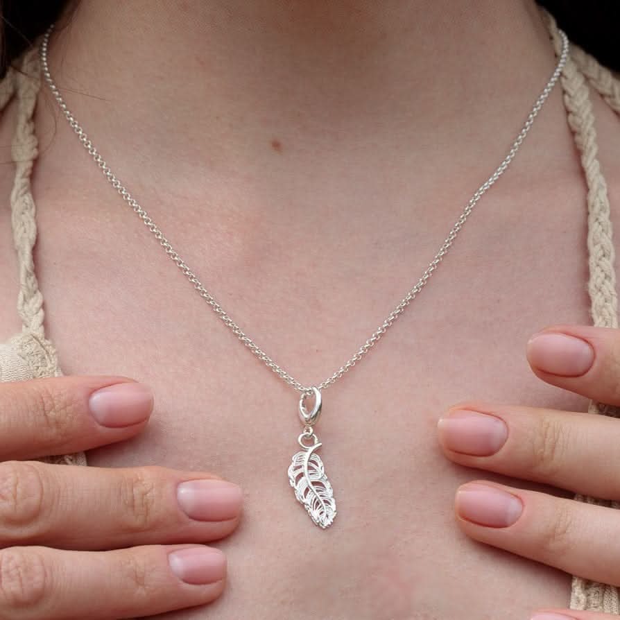 Silver Feather Charm CSFS