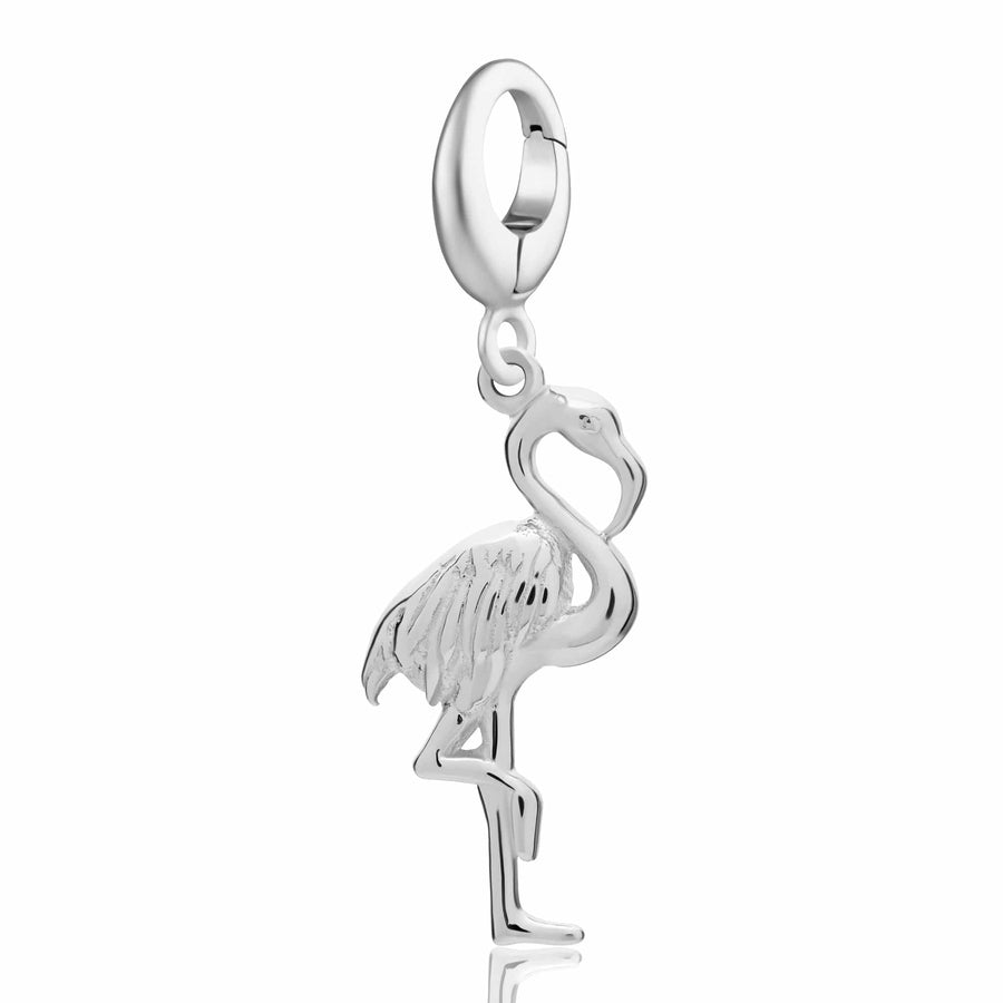 Silver Flamingo Charm CSFM