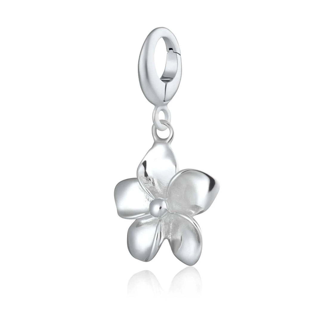 Silver Flower Charm CSFH