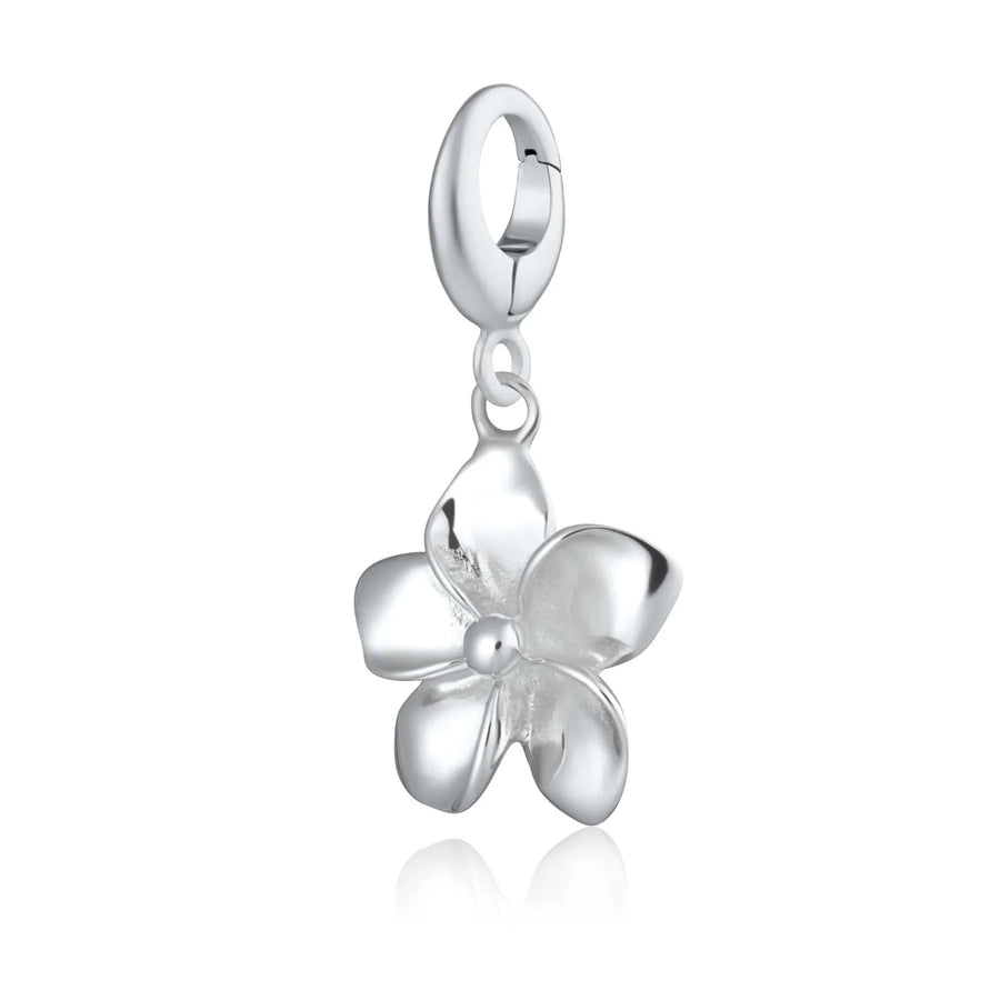 Silver Flower Charm CSFH