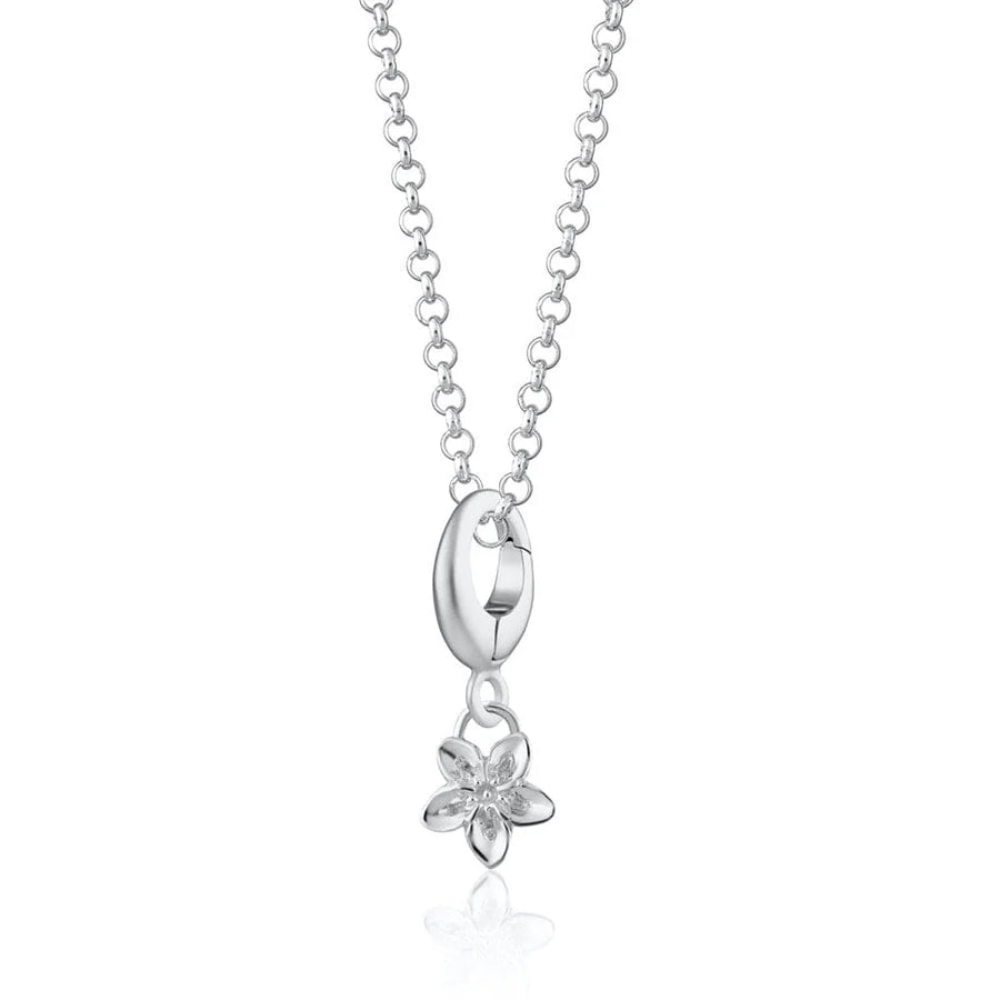 Silver Forget Me Not Flower Necklace CNSFMN-1