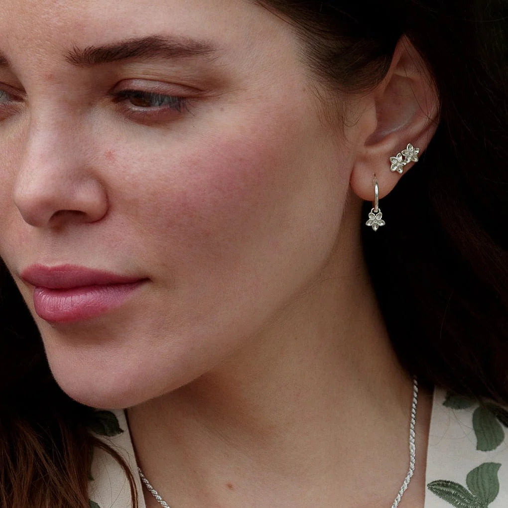 Silver Forget Me Not Stud Earrings SESFMN