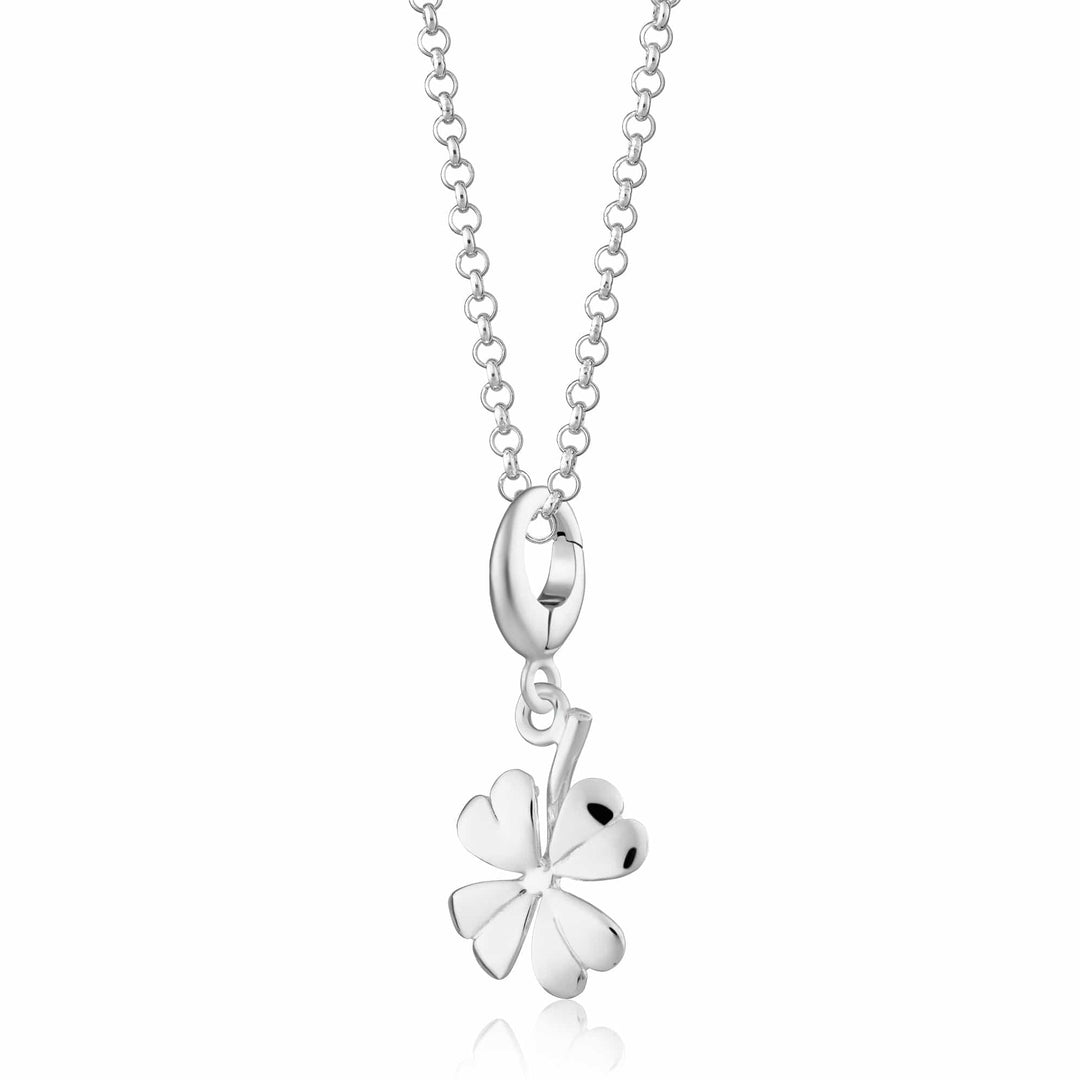 Silver Four Leaf Clover Necklace CNS4C-1