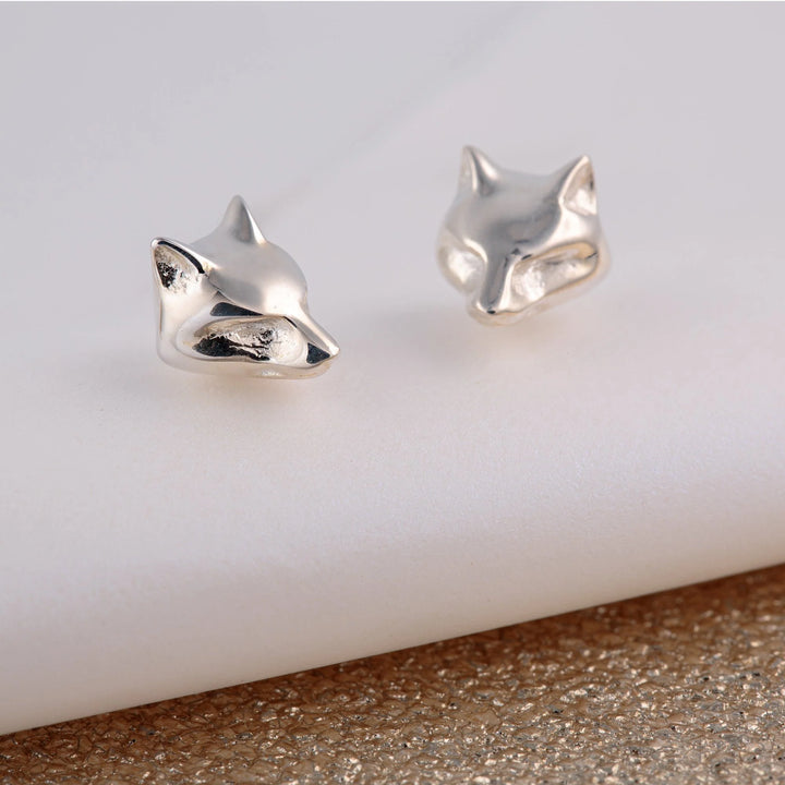 Silver Fox Stud Earrings SESFX