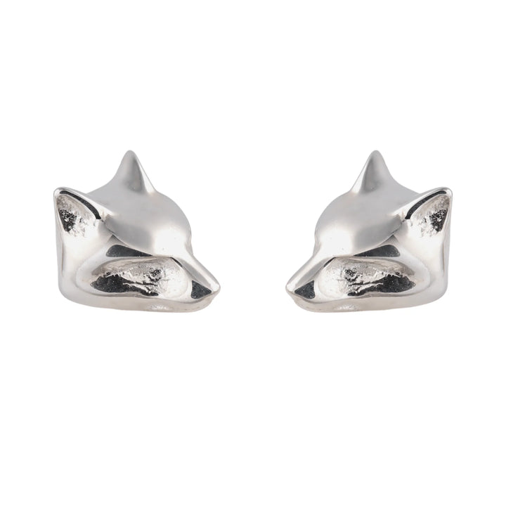 Silver Fox Stud Earrings SESFX