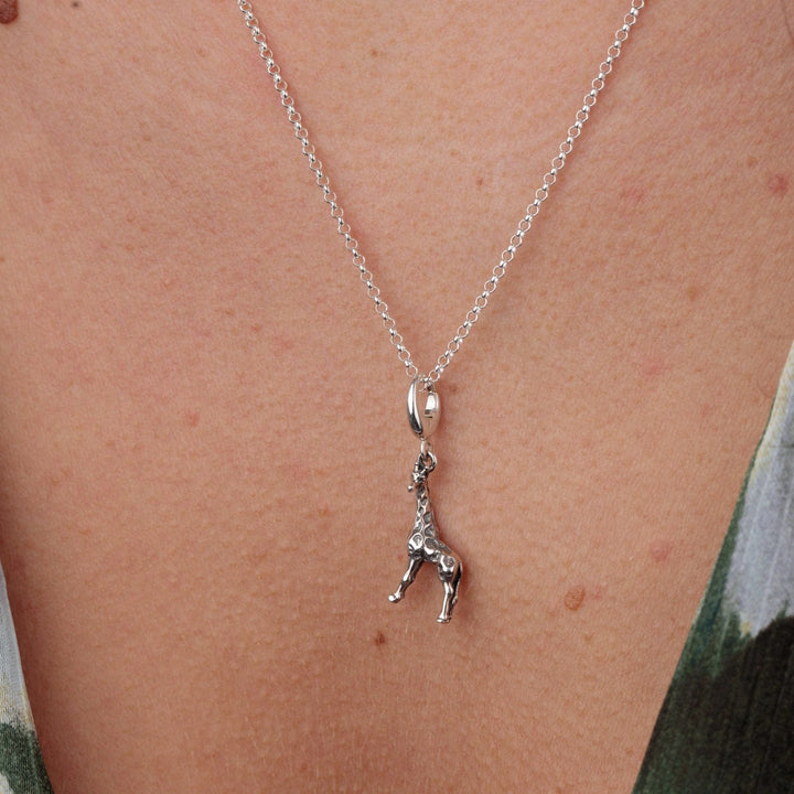 Silver Giraffe Necklace CNSGRF-1