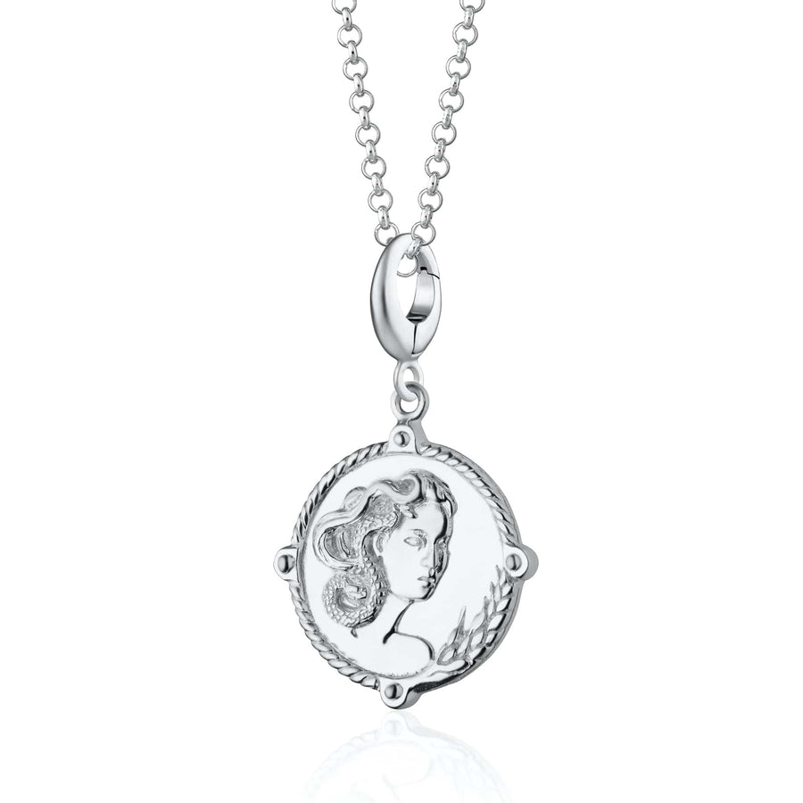 Silver Goddess of Fertility & Nature Demeter Necklace CNSGDSDEM-1