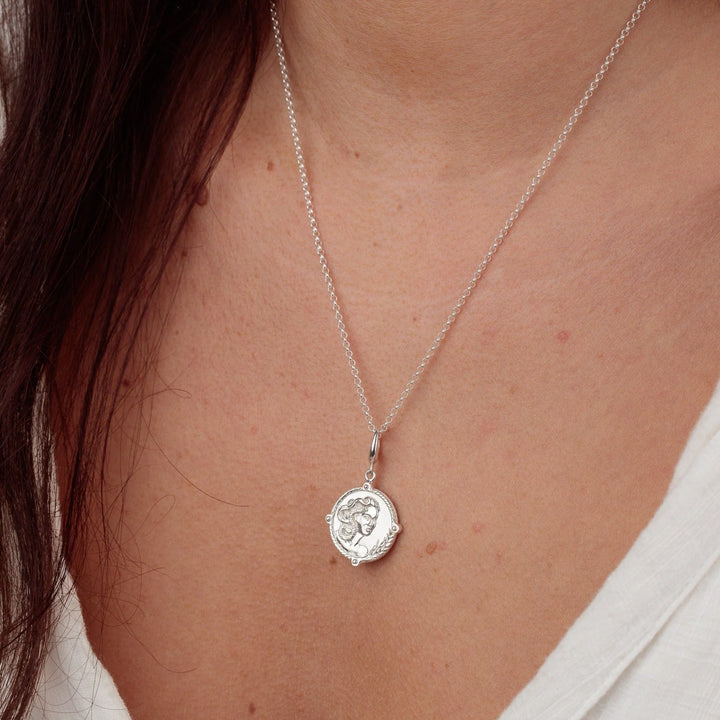 Silver Goddess of Fertility & Nature Demeter Necklace CNSGDSDEM-1