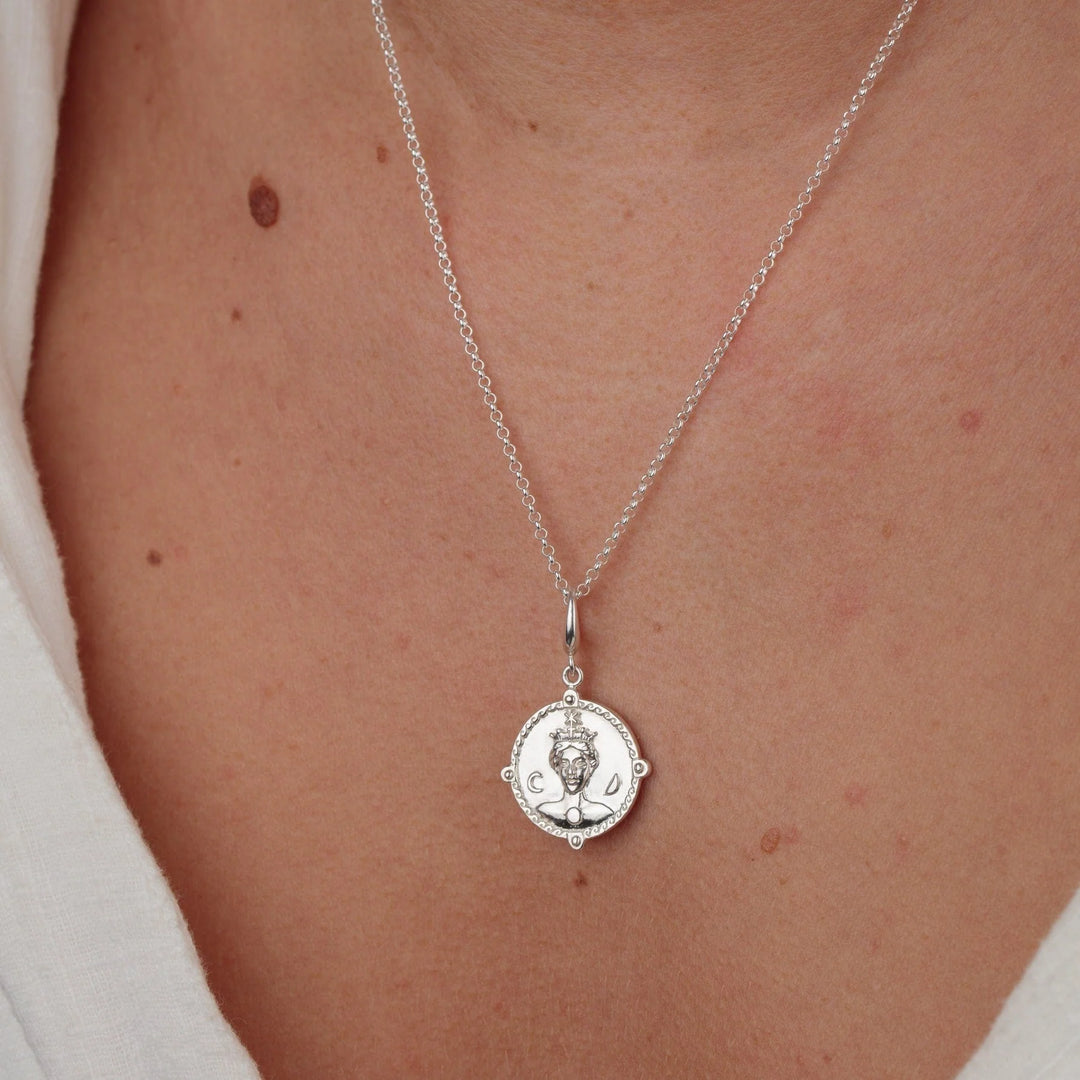 Silver Goddess of Women & Mothers Hera Necklace CNSGDSHERA-1