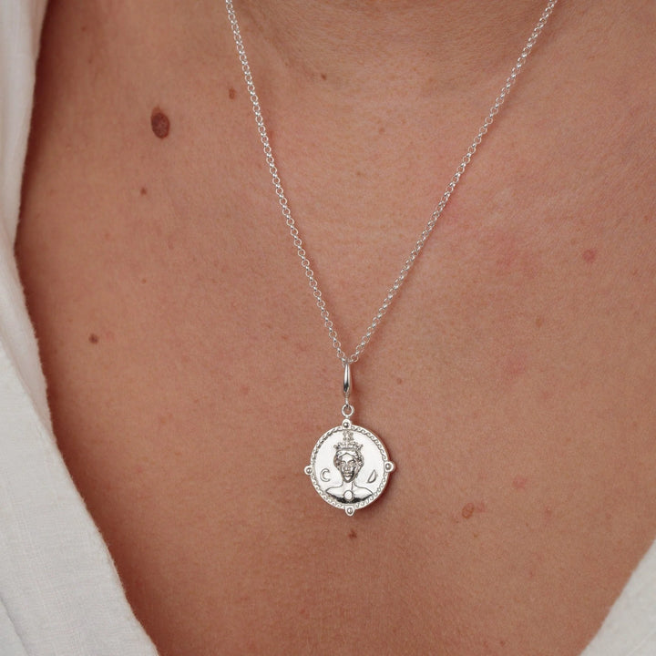 Silver Goddess of Women & Mothers Hera Necklace CNSGDSHERA-1