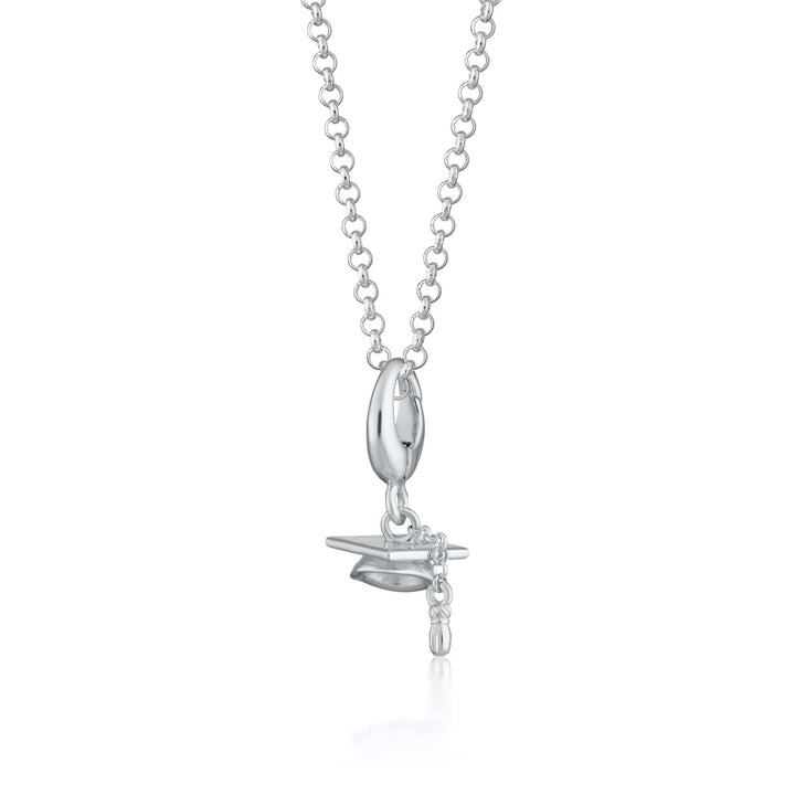 Silver Graduation Hat Necklace CNSGHT-1