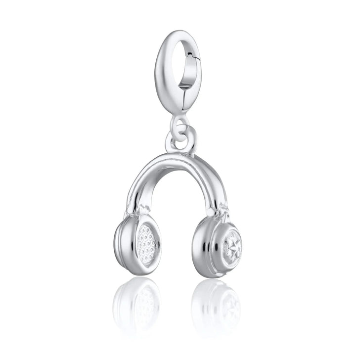 Silver Headphones Charm CSHDP