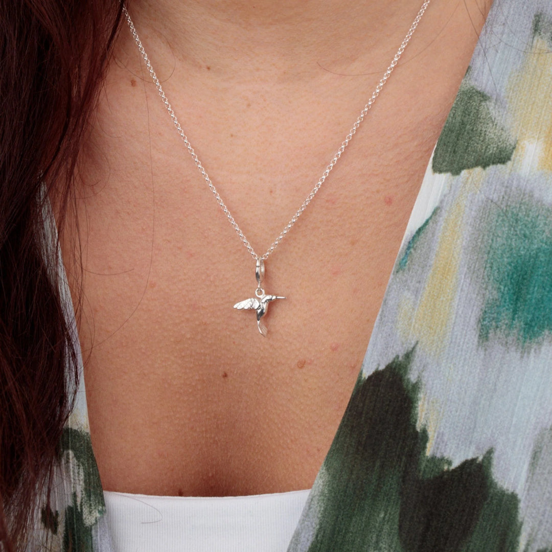 Silver Hummingbird Necklace CNSHB-1