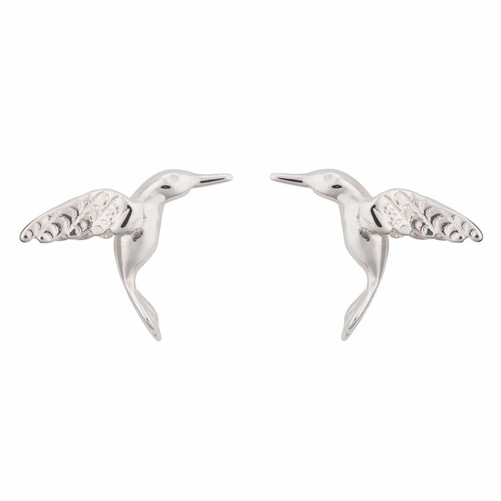Silver Hummingbird Stud Earrings SESHB