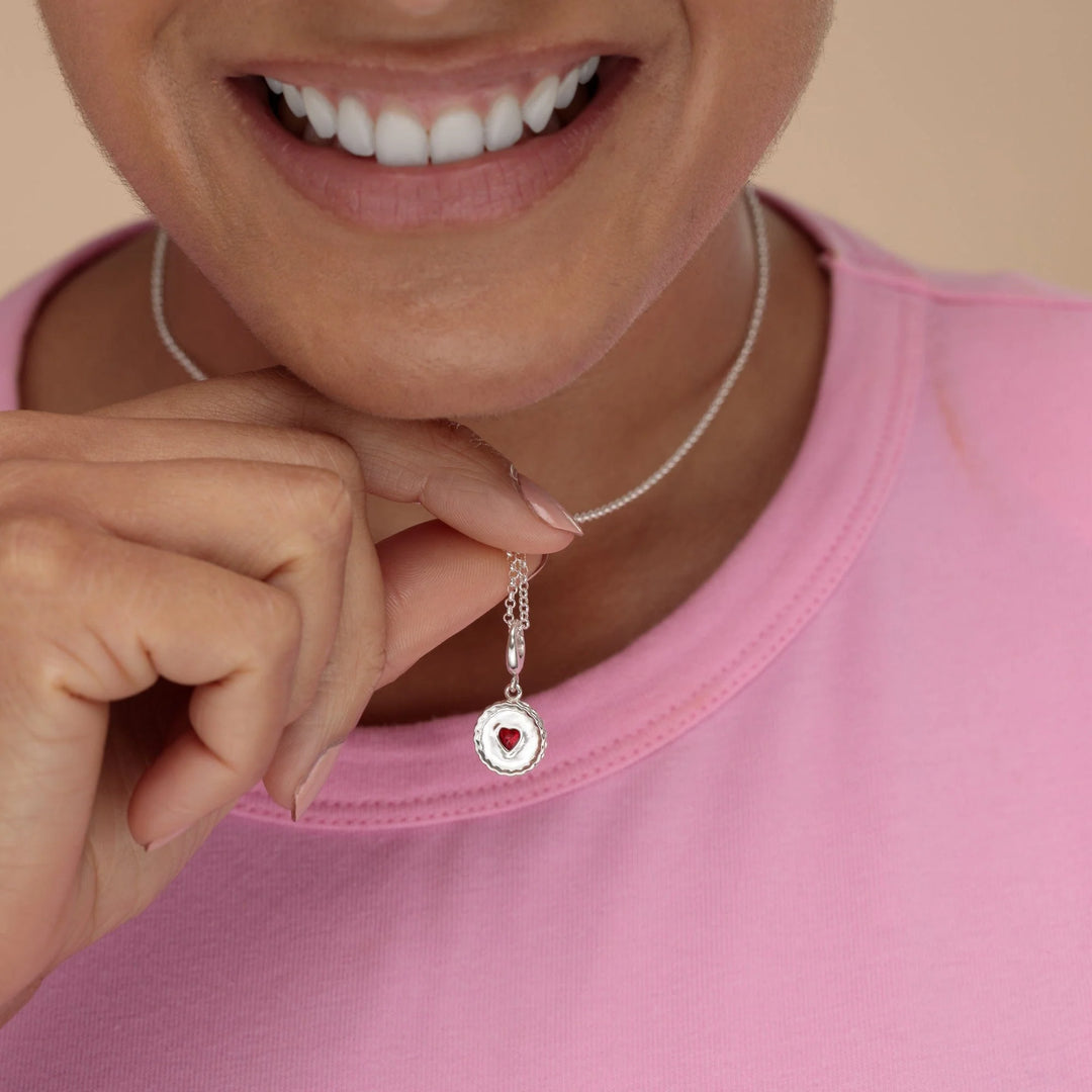 Silver Jammie Dodger Necklace CNSJAM-1