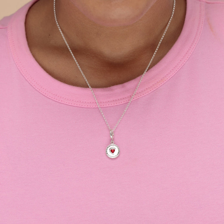 Silver Jammie Dodger Necklace CNSJAM-1