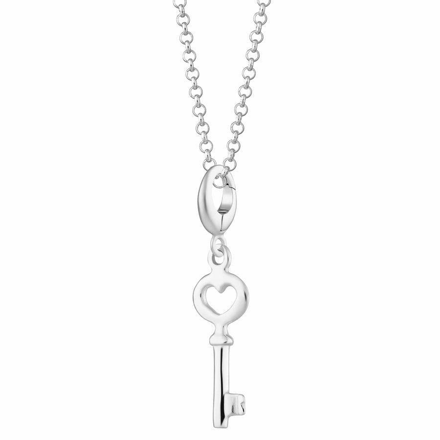Silver Key Necklace CNSKE-1