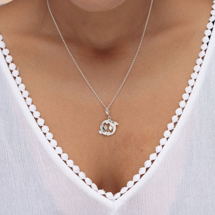 Silver Koi Fish Pisces Zodiac Charm CSCKC