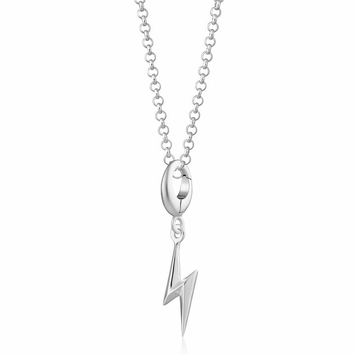 Silver Lightning Bolt Necklace CNSBOLT-1