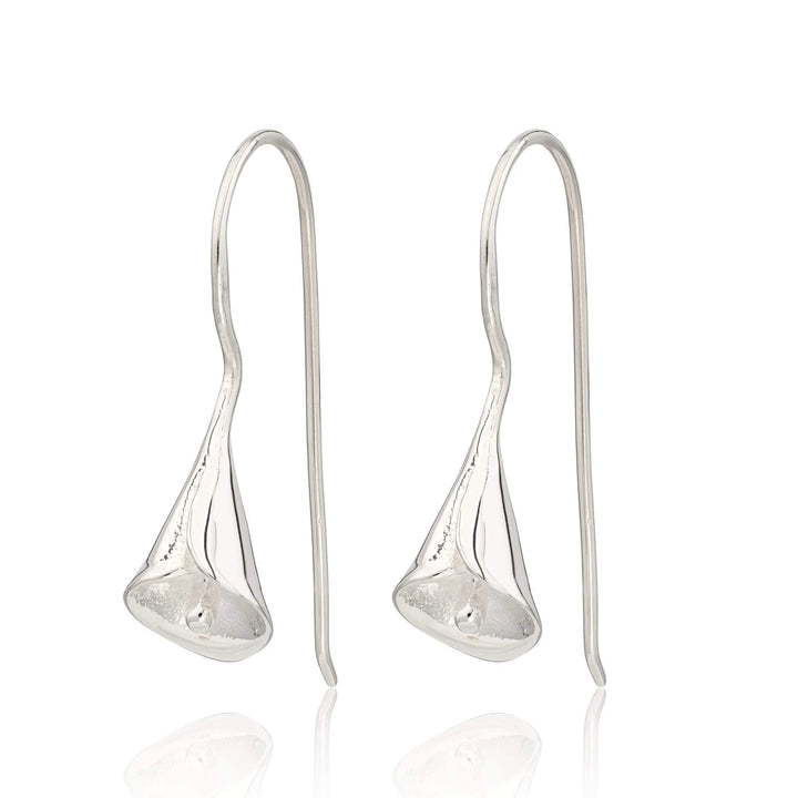 Silver Lily Hook Earrings HKESLI