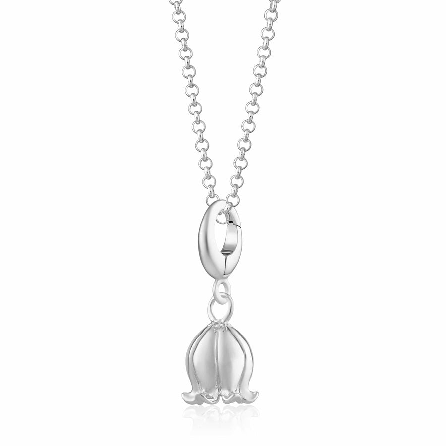 Silver Lily Of The Valley Flower Necklace CNSLIVA-1