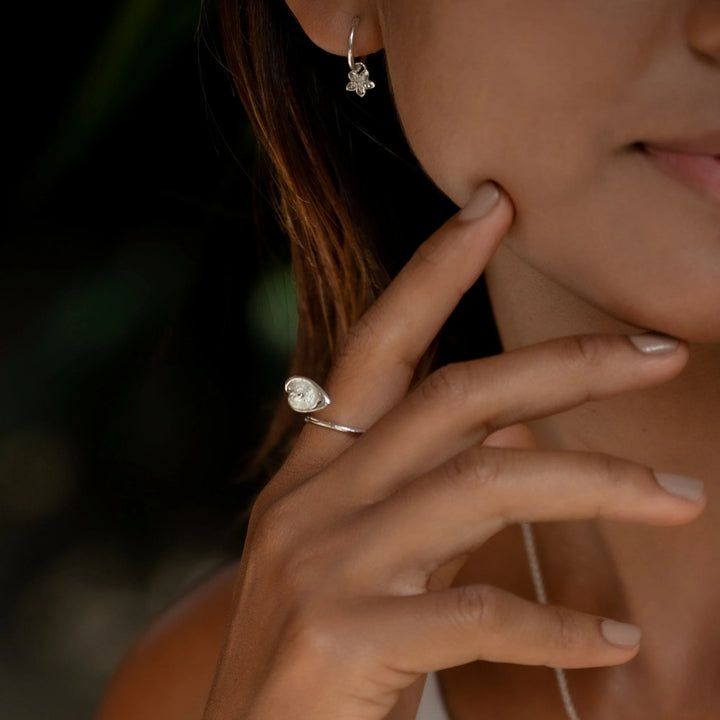 Silver Lily Open Ring RSLO
