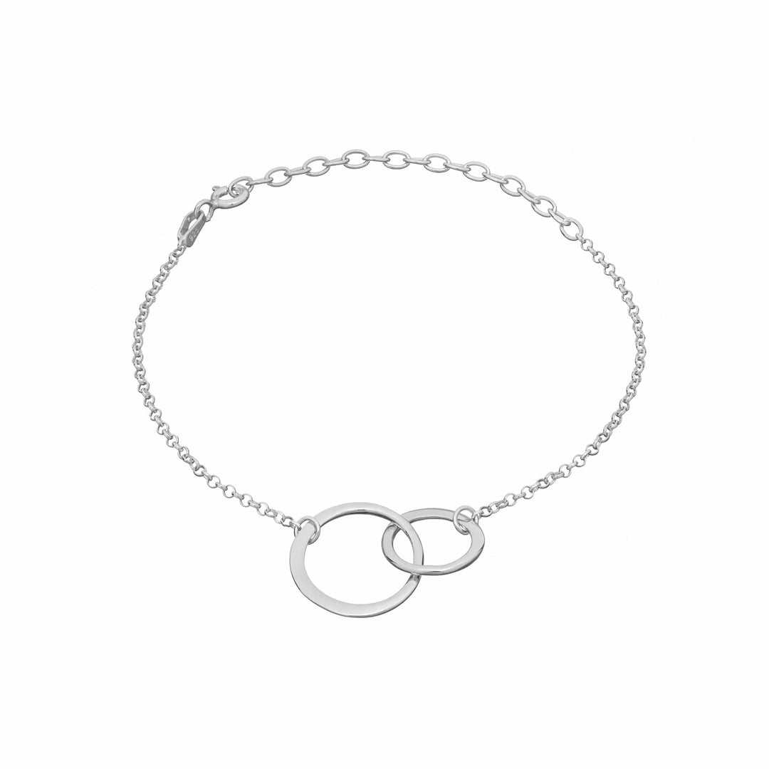Silver Linked Circles Bracelet BRSLC