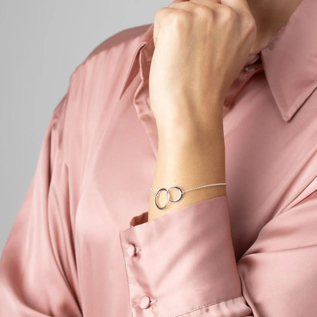 Silver Linked Circles Bracelet BRSLC