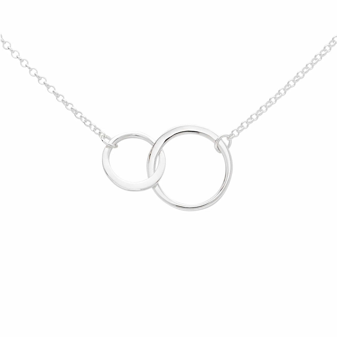 Silver Linked Circles Necklace NSLC