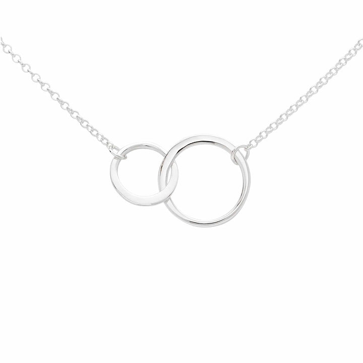 Silver Linked Circles Necklace NSLC