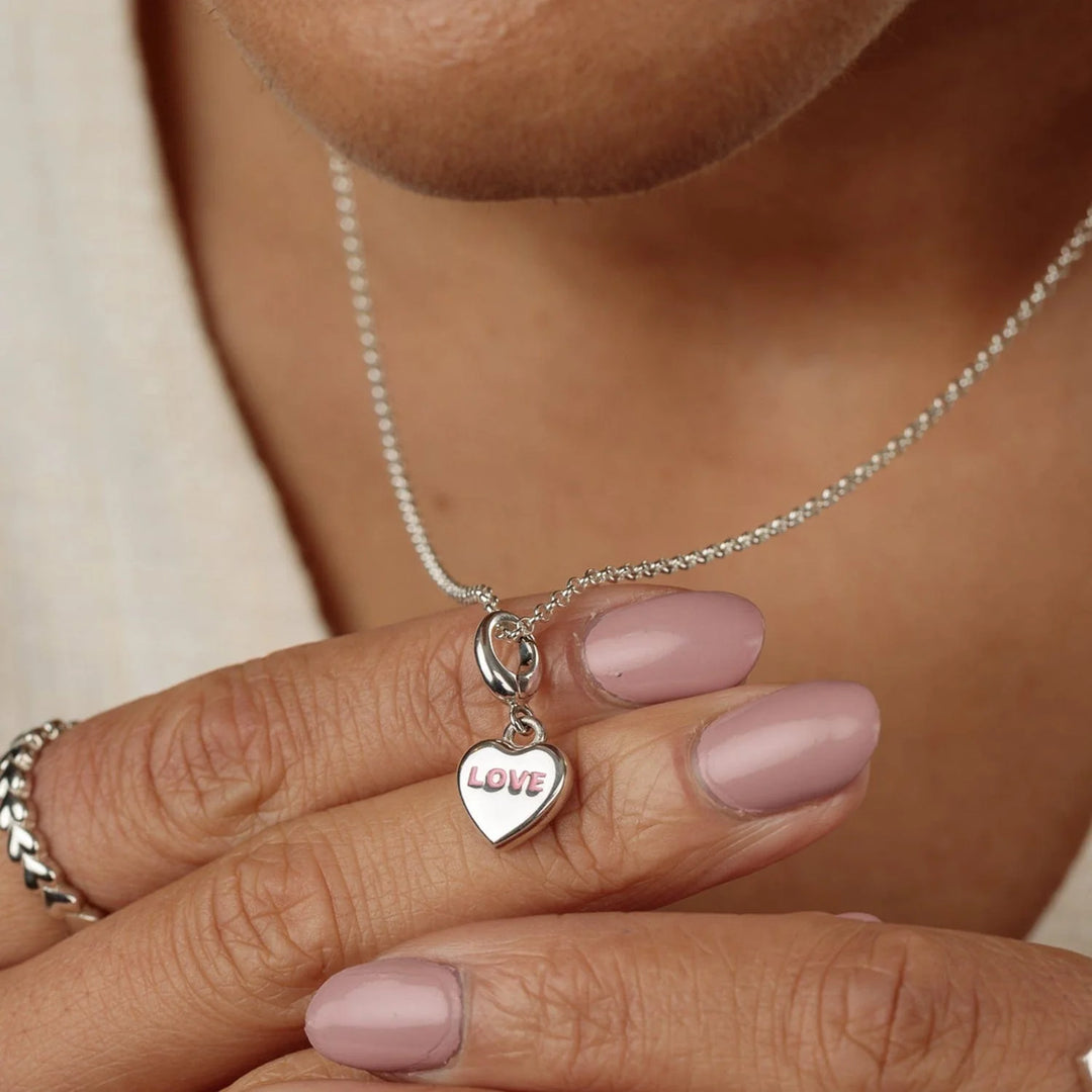 Silver Love Heart Sweet Necklace CNSLOVEHRT-1