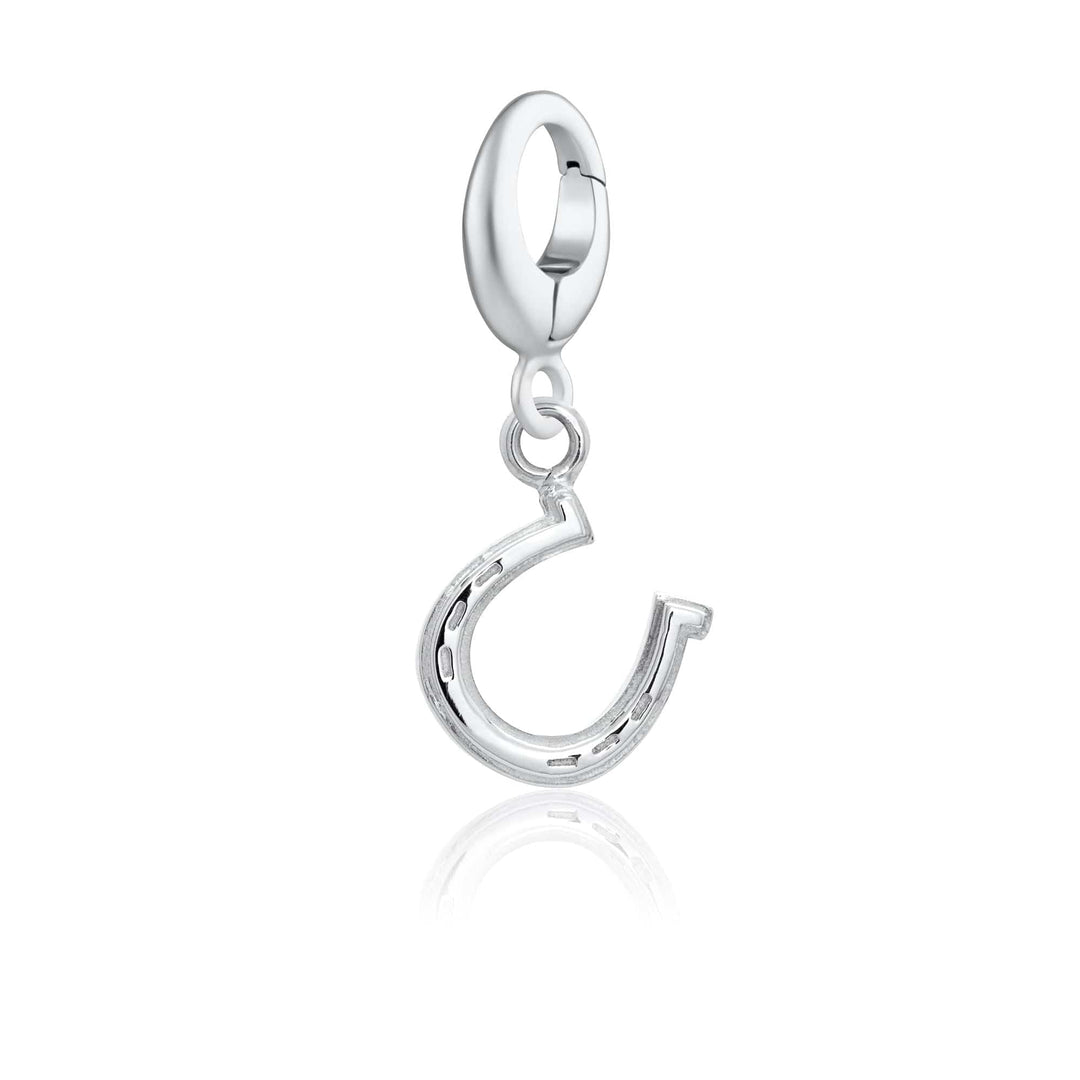 Silver Lucky Horseshoe Charm CSLHS