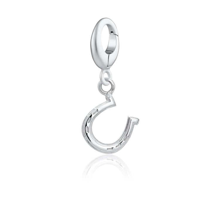 Silver Lucky Horseshoe Charm CSLHS