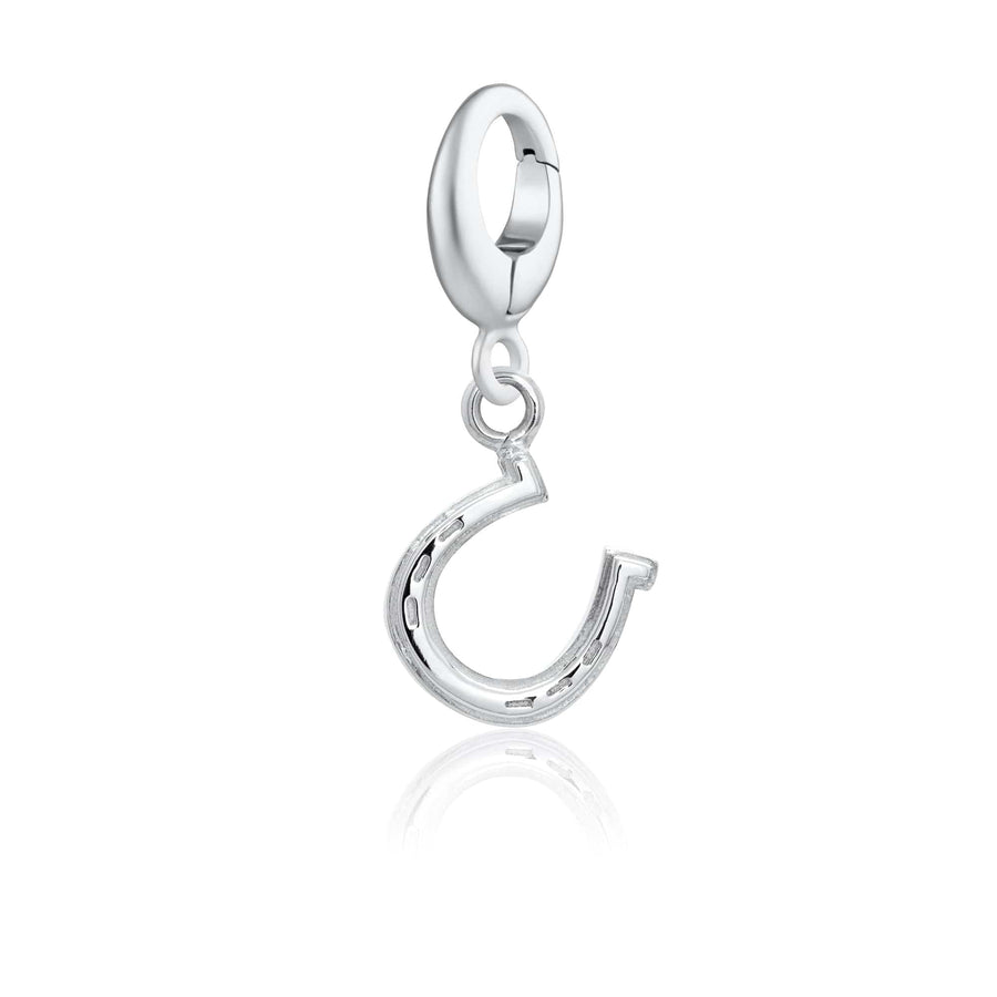 Silver Lucky Horseshoe Charm CSLHS