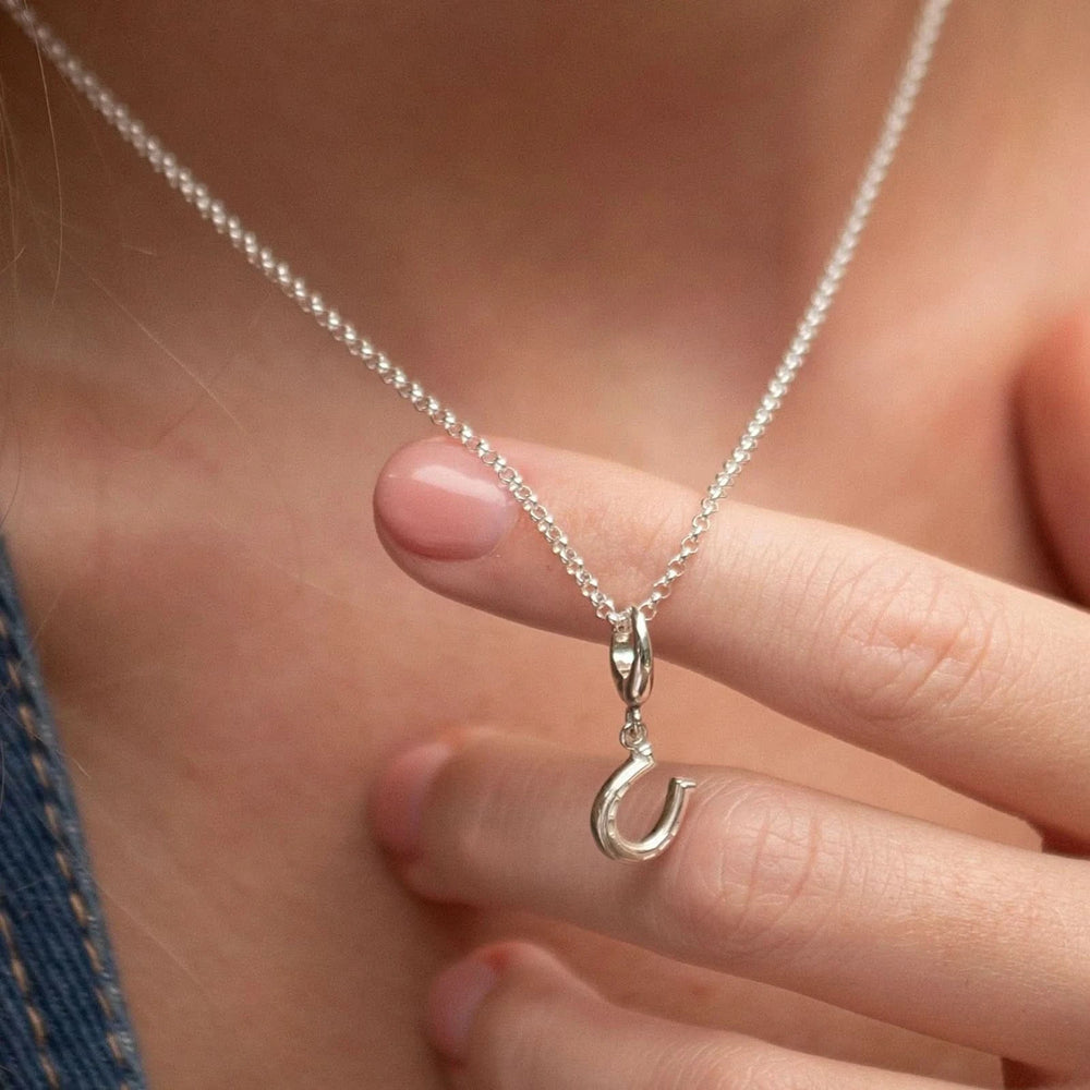 Silver Lucky Horseshoe Charm CSLHS