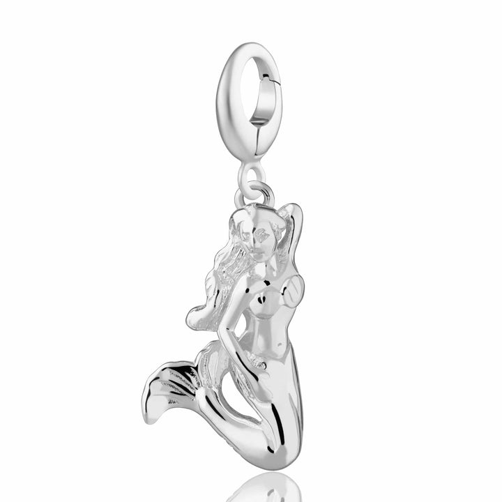 Silver Mermaid Charm CSMER