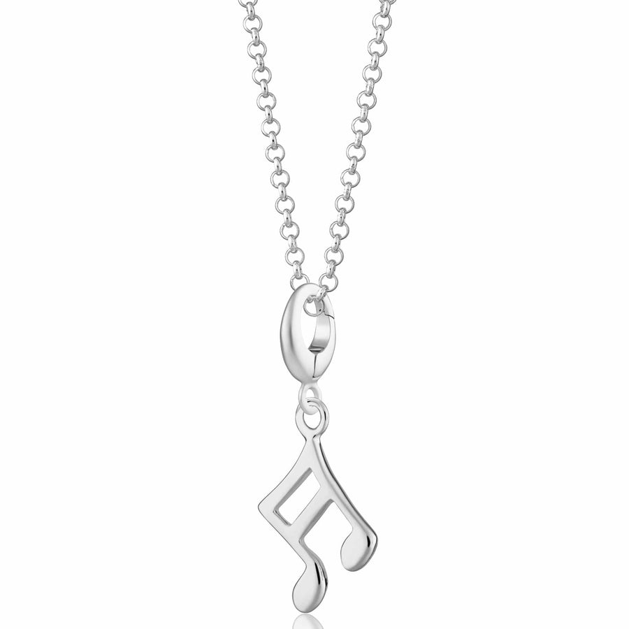 Silver Music Note Necklace CNSMN-1