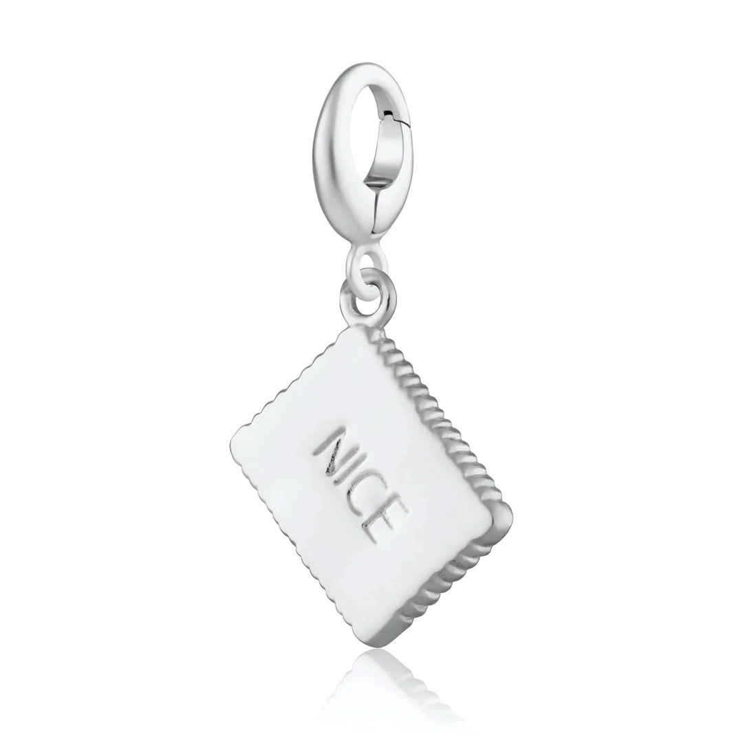 Silver Nice Biscuit Charm CSBN