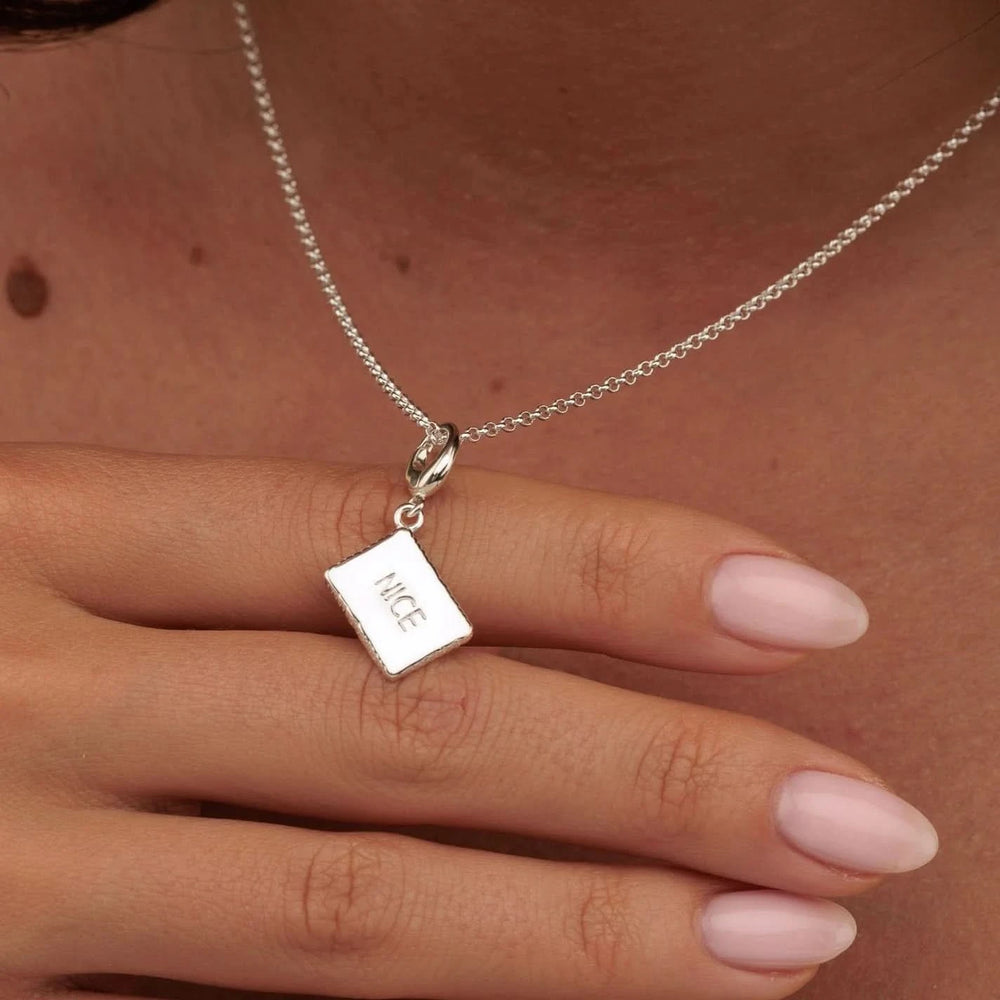 Silver Nice Biscuit Charm CSBN