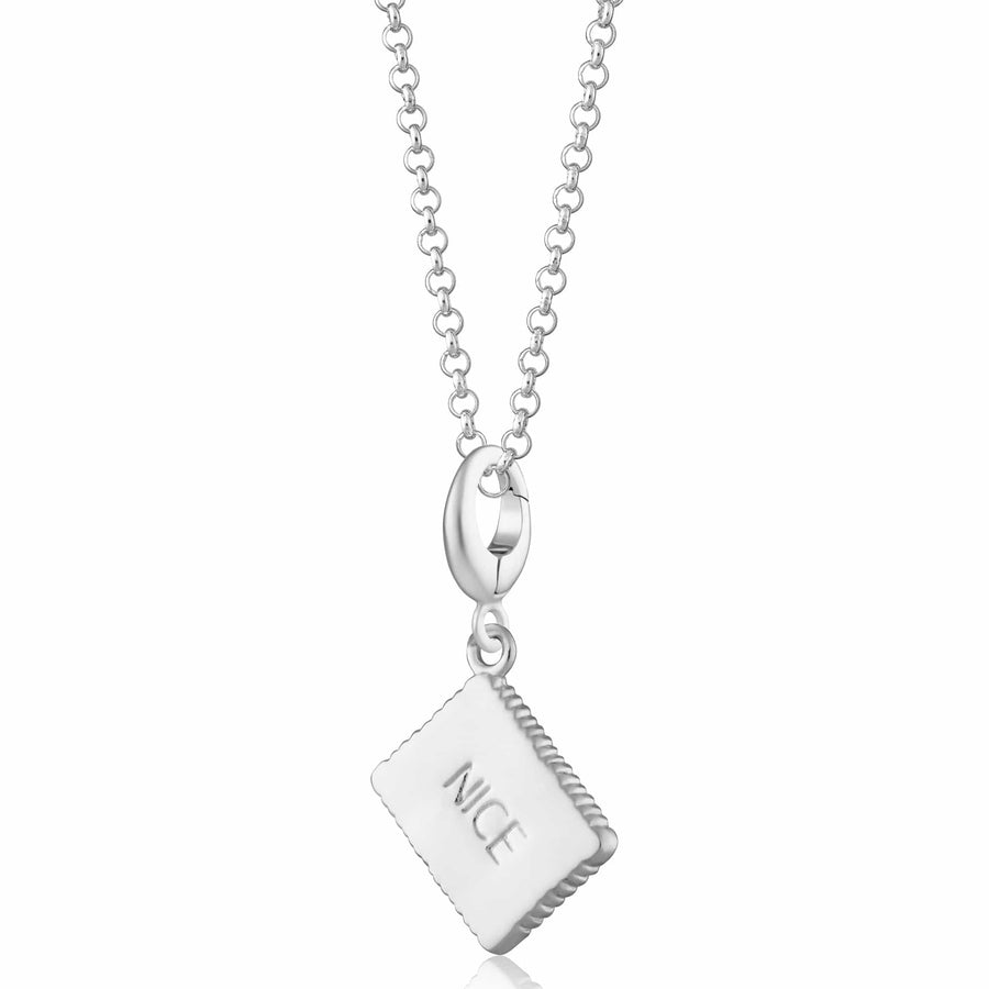 Silver Nice Biscuit Necklace CNSBN-1