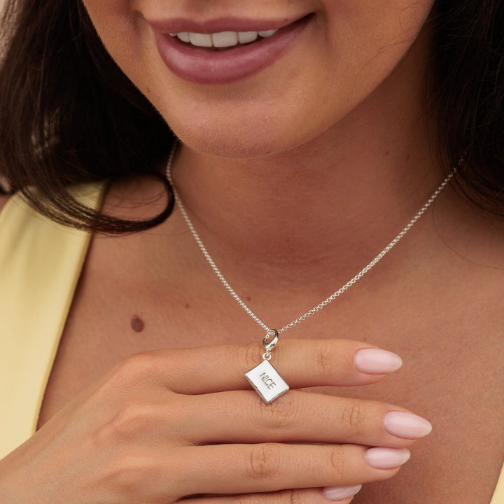 Silver Nice Biscuit Necklace CNSBN-1