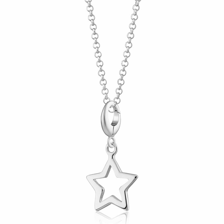 Silver Open Star Necklace CNSSO-1