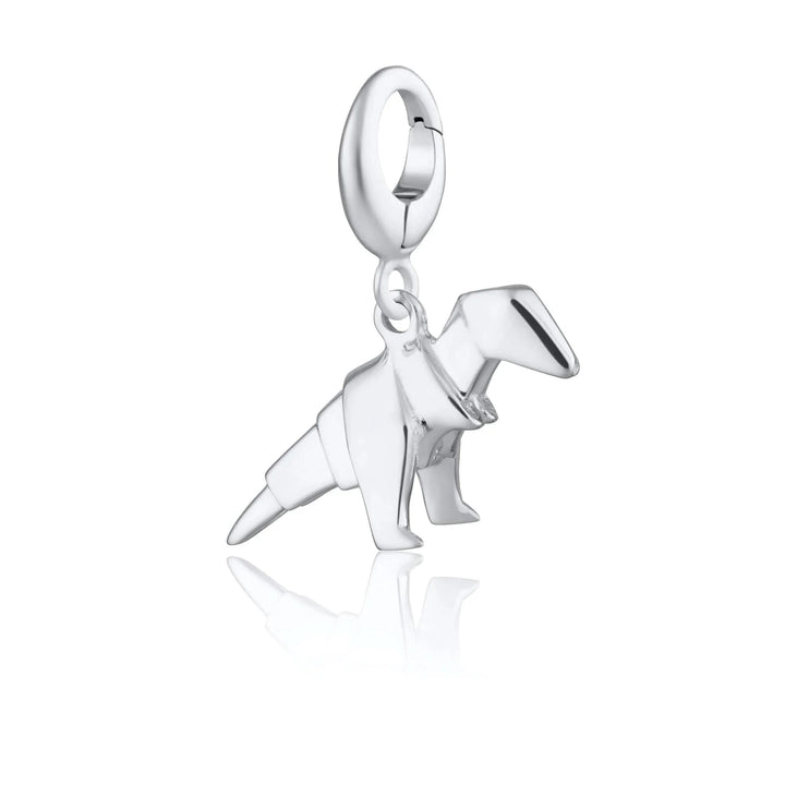 Silver Origami T-Rex Charm CSOTREX