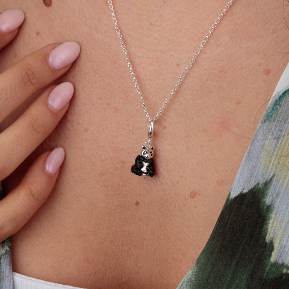 Silver Panda Necklace CNSPND-1